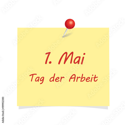 1 mai tag der arbeit notizzettel