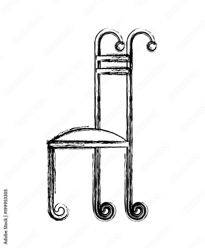 wrought iron chair icon vector illustration design wrought iron chair icon vector illustration design