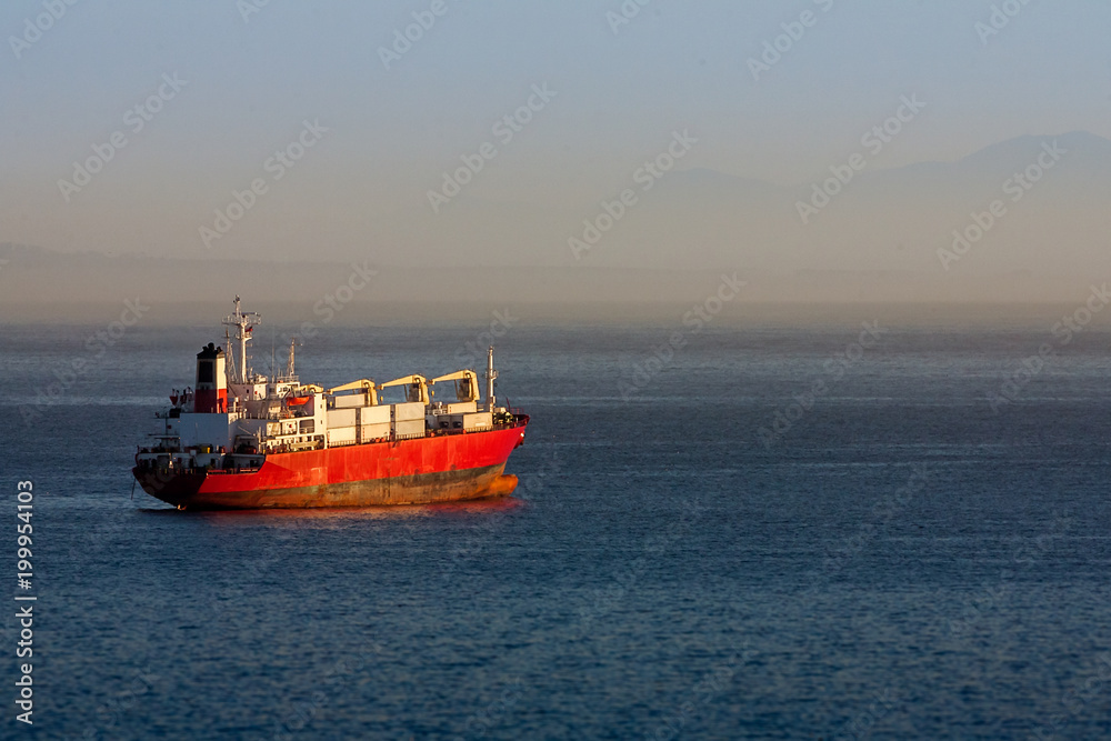 Container ship moored Container ship moored