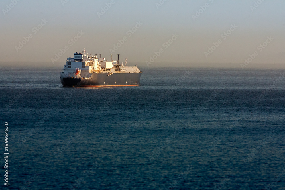 LNG tanker moored