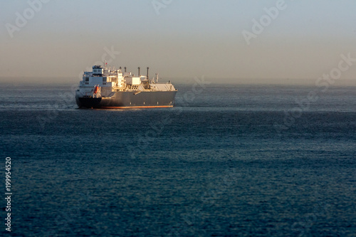 LNG tanker moored