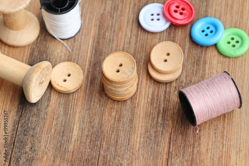 thread spool and buttons