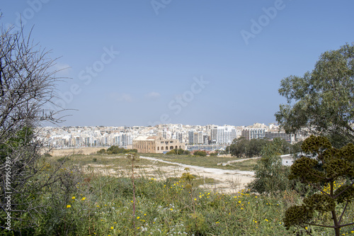 Maltese island - view of Gzira and Sliema city