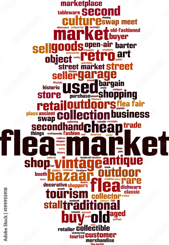 Flea market word cloud