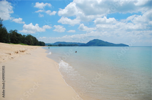 Mai Khao Beach in Sirinat National Park of Phuket Island in Thailand