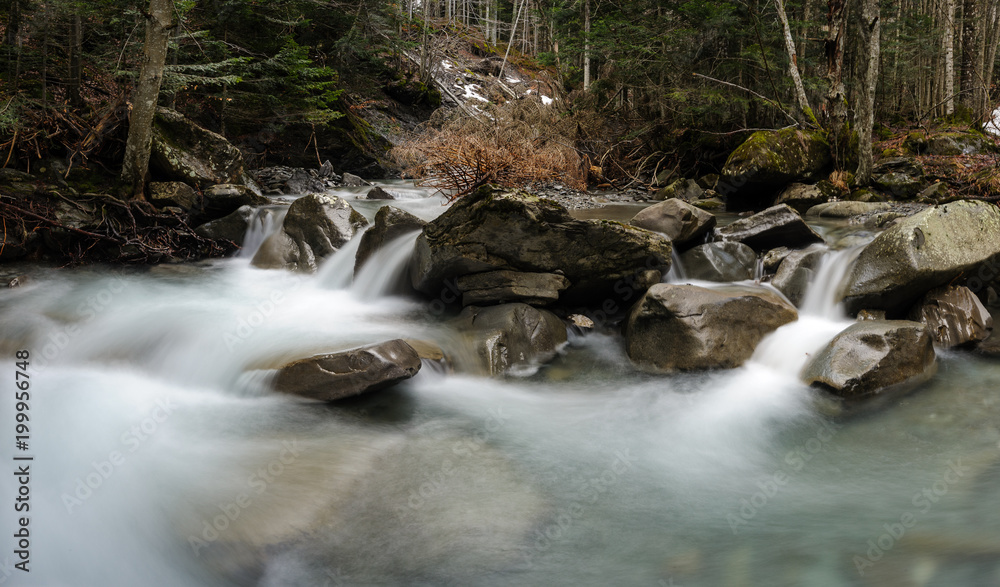 Torrent winter, the flow of water brings peace and serenity. Torrent winter, the flow of water brings peace and serenity.