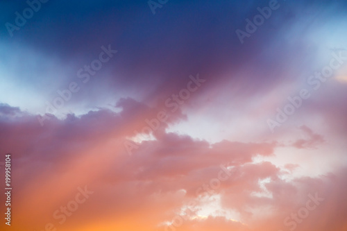 Fototapeta Naklejka Na Ścianę i Meble -  Beautiful clouds in the sky at sunset
