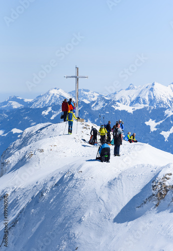 Hoher Ifen summit cross kleinwalsertal Austria 
