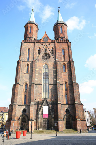 The historic Saint Peter and Paul Cathedral in Legnica, Silesia, Poland