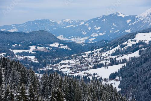Kleinwalsertal Austria Alps in winter