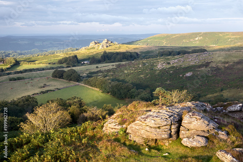 View of hound tor from honeybag tor dartmoor national park uk