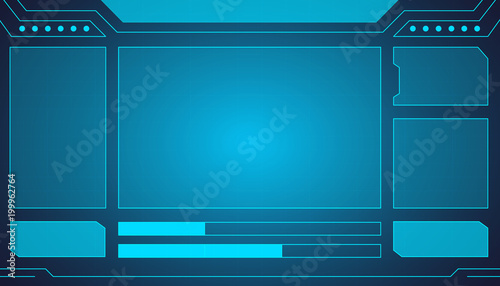 Futuristic interface technology abstract vector background design.
