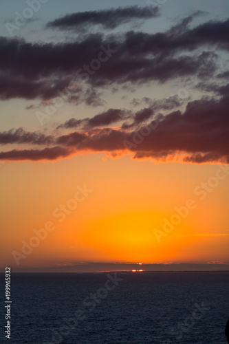 Sunset over sea