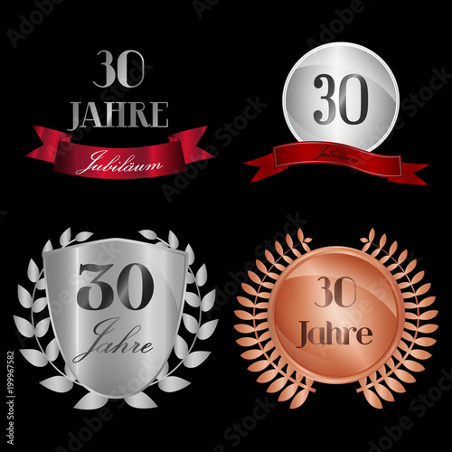 Jubiläum Banner/Wappen - 30 Jahre Set