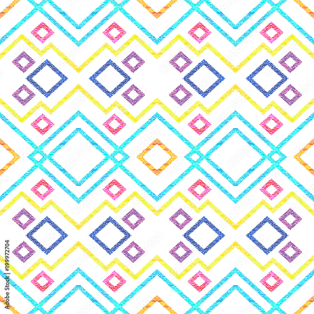 Abstract seamless pattern of zigzags and lines. Abstract seamless pattern of zigzags and lines.