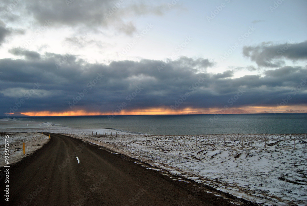 Road in Iceland Road in Iceland