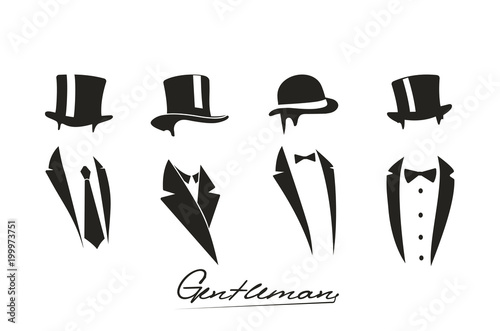 Gentleman icon on white background. photo