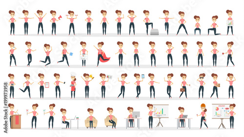 Woman character set.