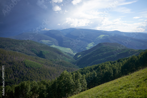 Vail valley and mountain in Colorado © Colby