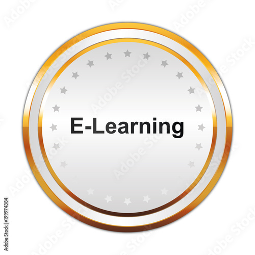 Luxus Button weiß - E-Learning
