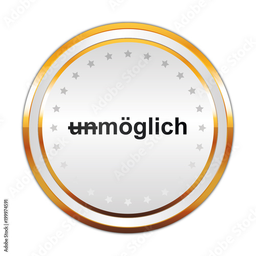 Luxus Button weiß - un/möglich