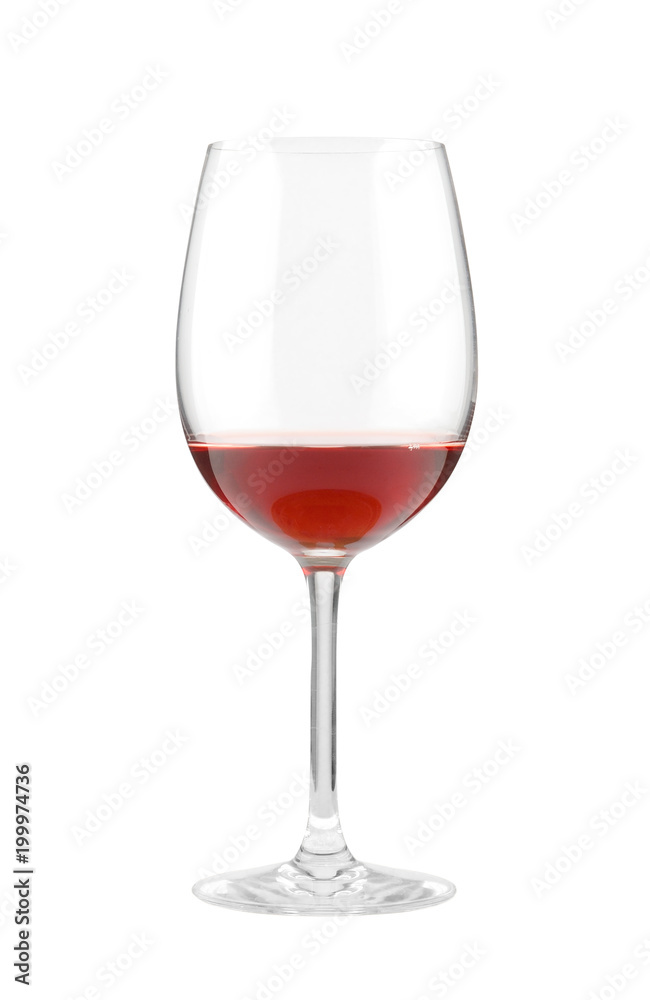 High glass with red grape wine isolated on white High glass with red grape wine isolated on white