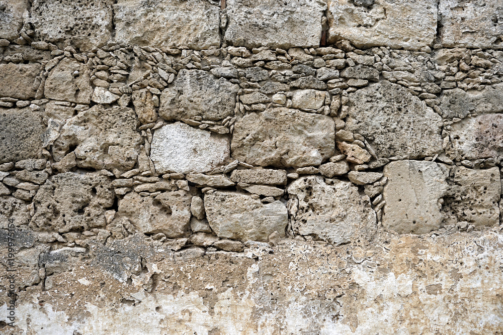 Close-up detail of ancient stone wall, Kyrenia, North Cyprus Close-up detail of ancient stone wall, Kyrenia, North Cyprus