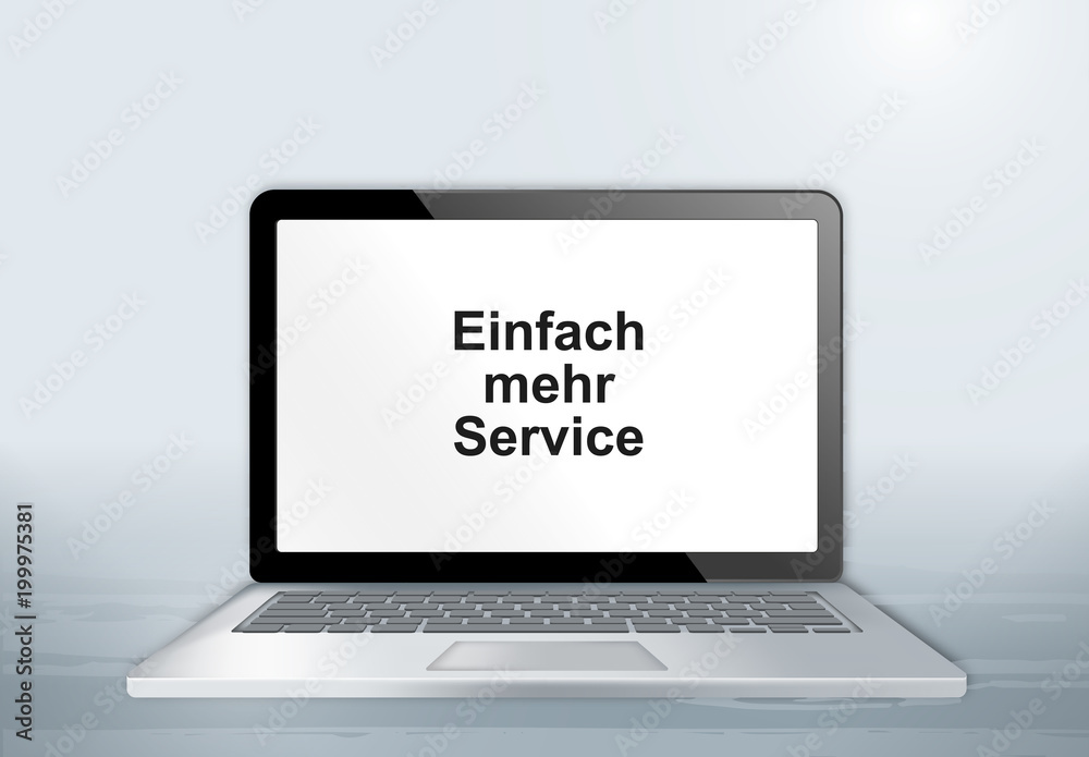 Laptop auf Holztisch - Einfach mehr Service Laptop auf Holztisch - Einfach mehr Service