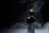 vape close-up in a smoke on a black background