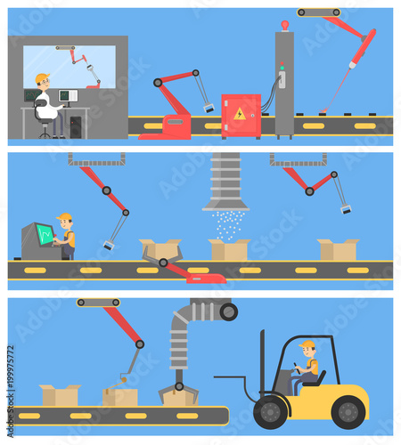 Factory work illustration.
