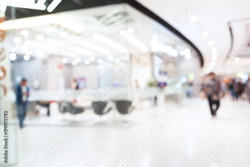 Abstract blur department store shopping mall for background