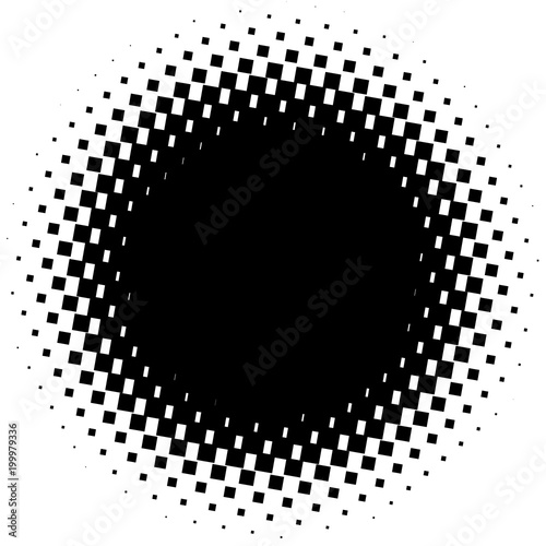 Halftone element. Abstract geometric graphic with half-tone pattern