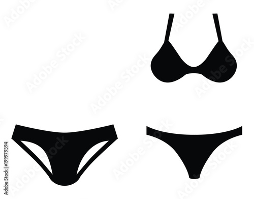 swimwear icon man briefs and woman bikini