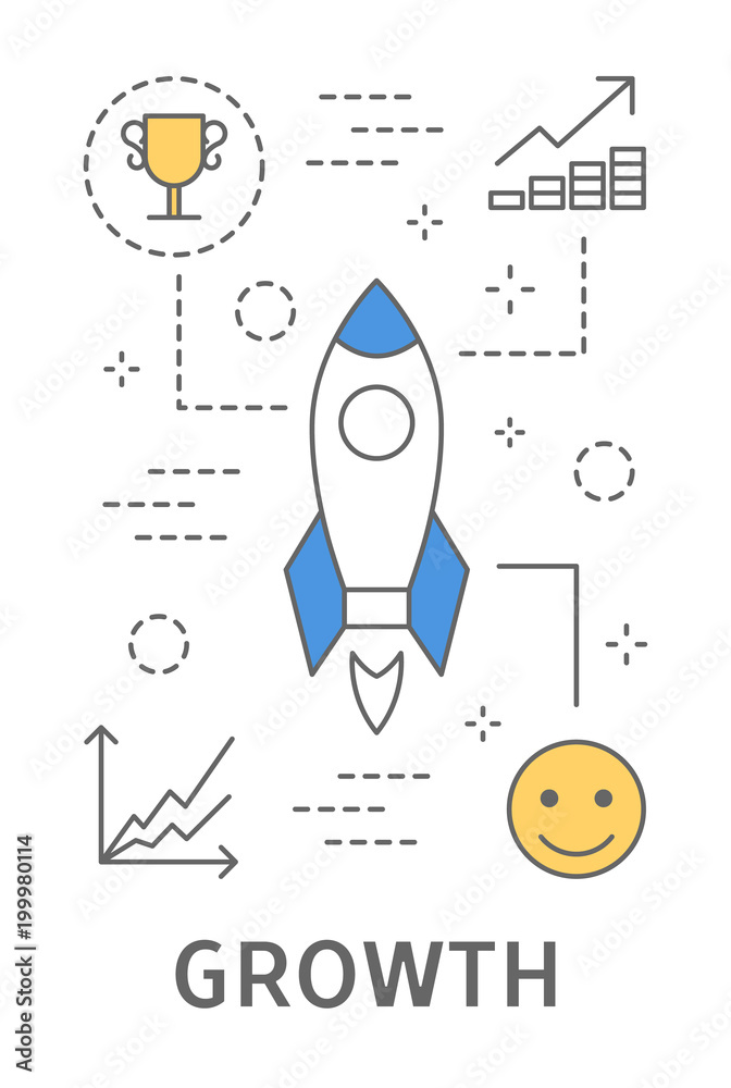Startup concept illustration. Startup concept illustration.