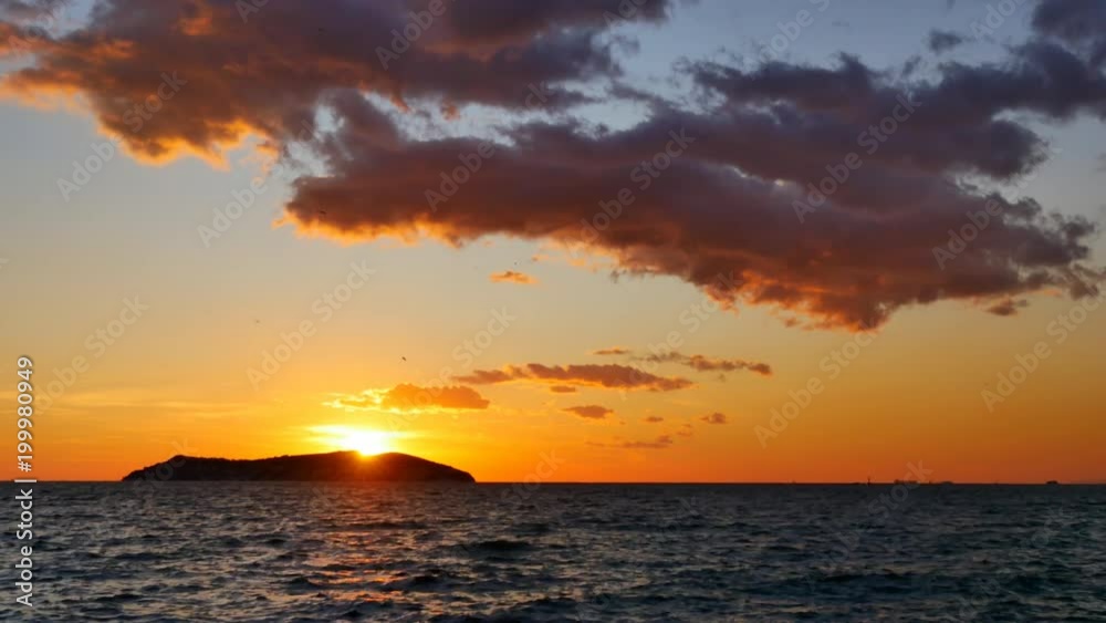 Beautiful autumn clouds in the sky over the Marmara Sea. Cloudy sunset sky with Princes Islands in Istanbul, Turkey Beautiful autumn clouds in the sky over the Marmara Sea. Cloudy sunset sky with Princes Islands in Istanbul, Turkey