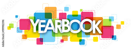 YEARBOOK colourful letters icon