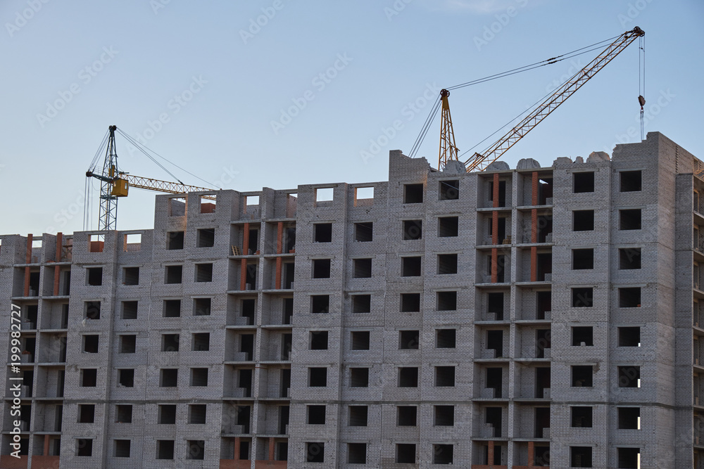 The construction site of the apartments The construction site of the apartments