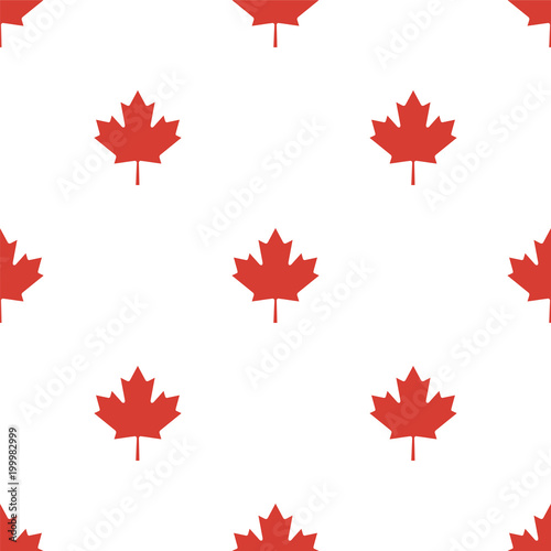 Maple leaf seamless pattern. Vector