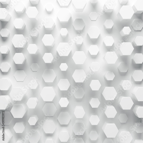 Fototapeta Naklejka Na Ścianę i Meble -  abstract paper hexagon 3d-render background.