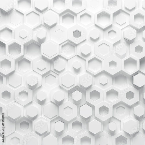 Fototapeta Naklejka Na Ścianę i Meble -  abstract paper hexagon 3d-render background.