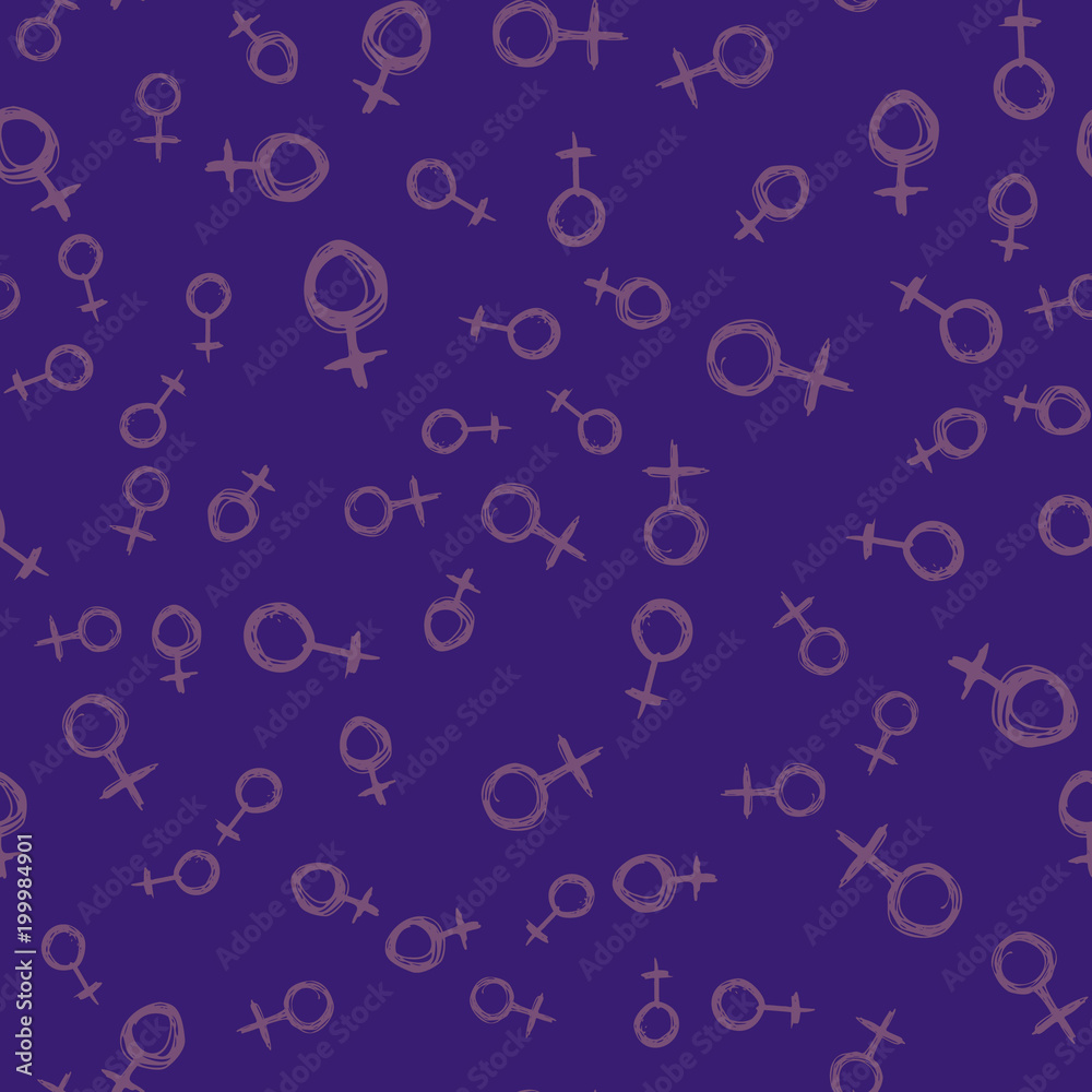 Hand drawn sketchyseamless pattern with venus mirrors