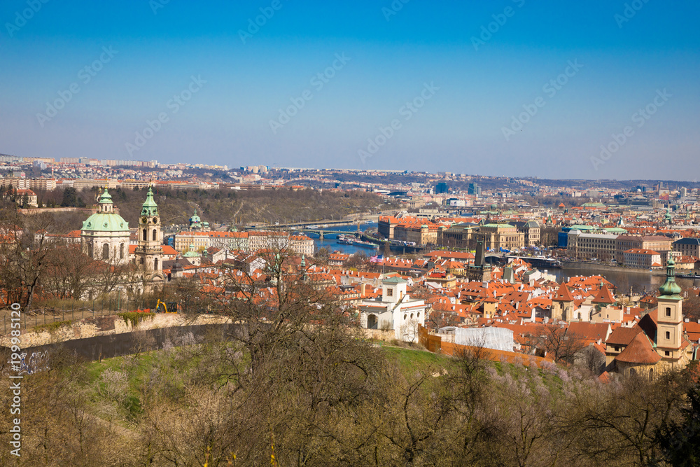 View of Old Town of Prague in sunny day, Czech Republic