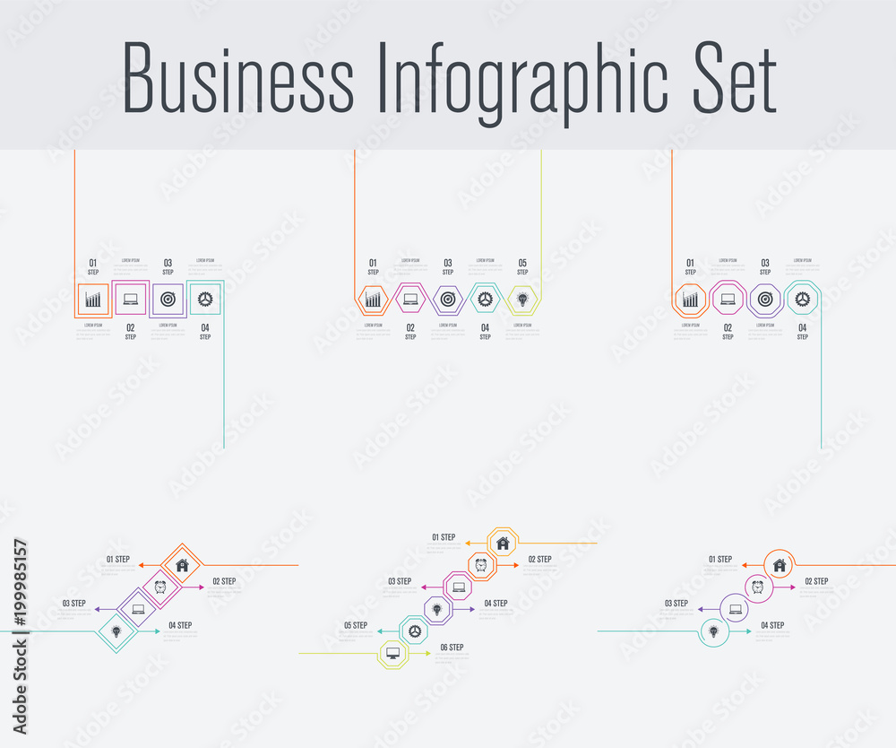 Set with infographics Set with infographics