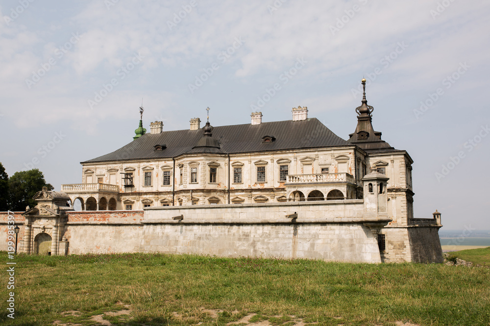 Old Pidhirtsi Castle in sunny day, Lviv region