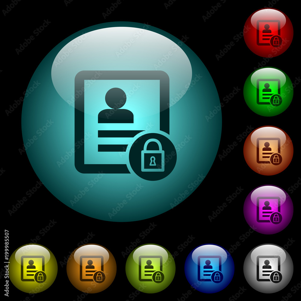lock contact icons in color illuminated glass buttons lock contact icons in color illuminated glass buttons