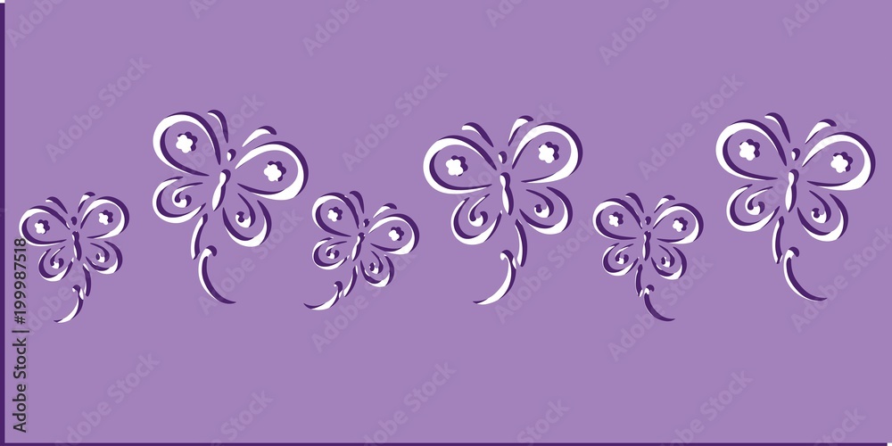 Butterfly stencil card