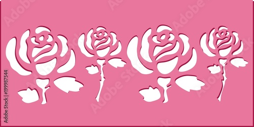 Rose stencil art