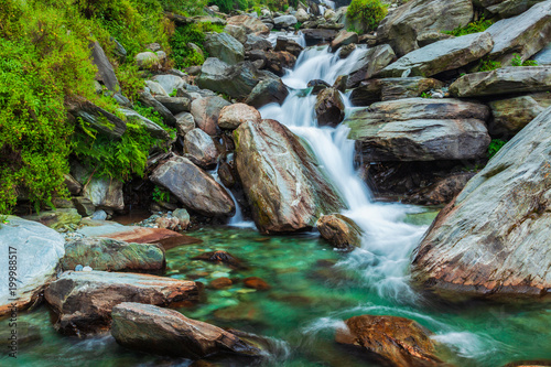 Bhagsu waterfall. Bhagsu, Himachal Pradesh, India photo
