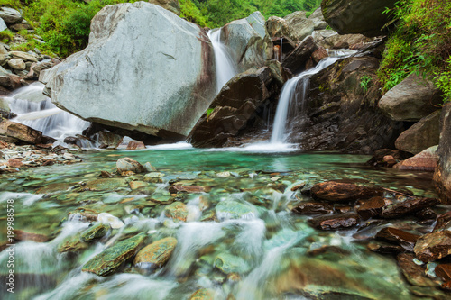 Bhagsu waterfall. Bhagsu, Himachal Pradesh, India photo