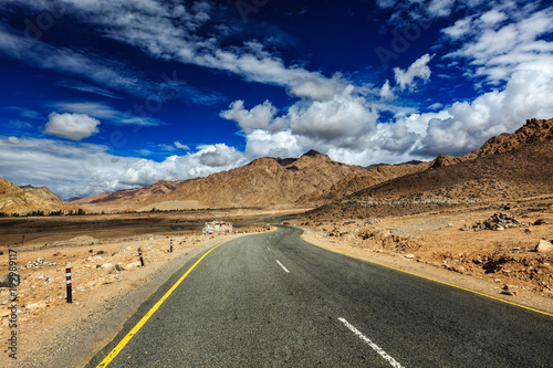 Road in Himalayas. Ladakh, India